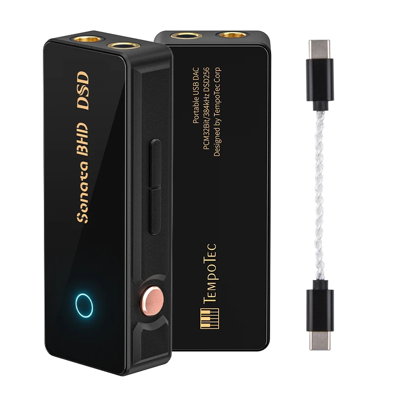 TempoTec Sonata BHD Портативный ключ Type-C ЦАП AMP 4 мм/ 3 5 мм DSD256 PCM32Bit/384 кГц