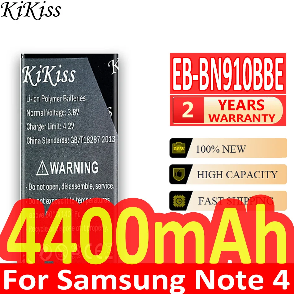 

KiKiss Battery For Samsung Galaxy Note 10 Lite Edge 9 8 7 5 4 3 2 10Lite Note9 Note8 Note7 Note5 Note4 Note3 Note2 N9600 N9150