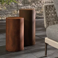 industrial outdoor coffee table cylinder-shaped round side table