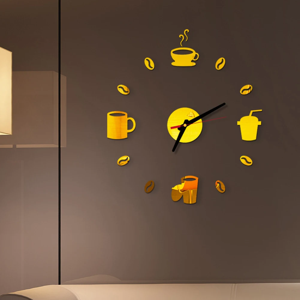 

2022 Large Wall Clock 3D DIY Quartz Clocks Fashion Watches Acrylic Mirror Stickers Living Room Home Decor Horloge