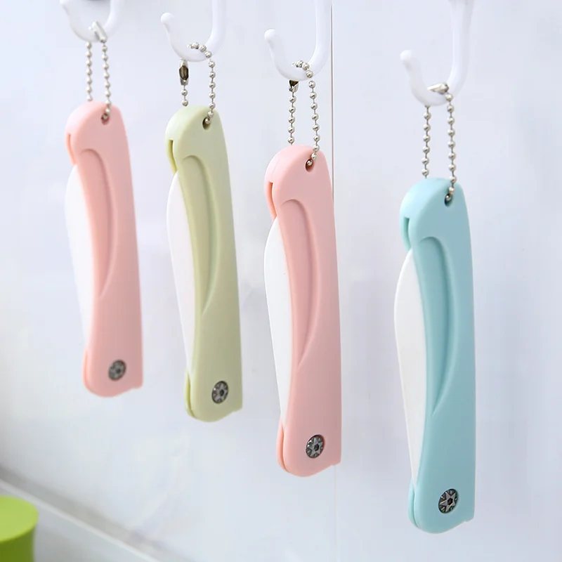 

Ceramic Fruit Knife Foldable Household Cutting Fruit Vegetable Peeling PP Handle Nordic Style Kitchen Supplies