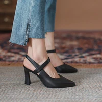 2022 women shoe sandal mid heels summer chunky heels ankle strap pumps designer chaussure trend