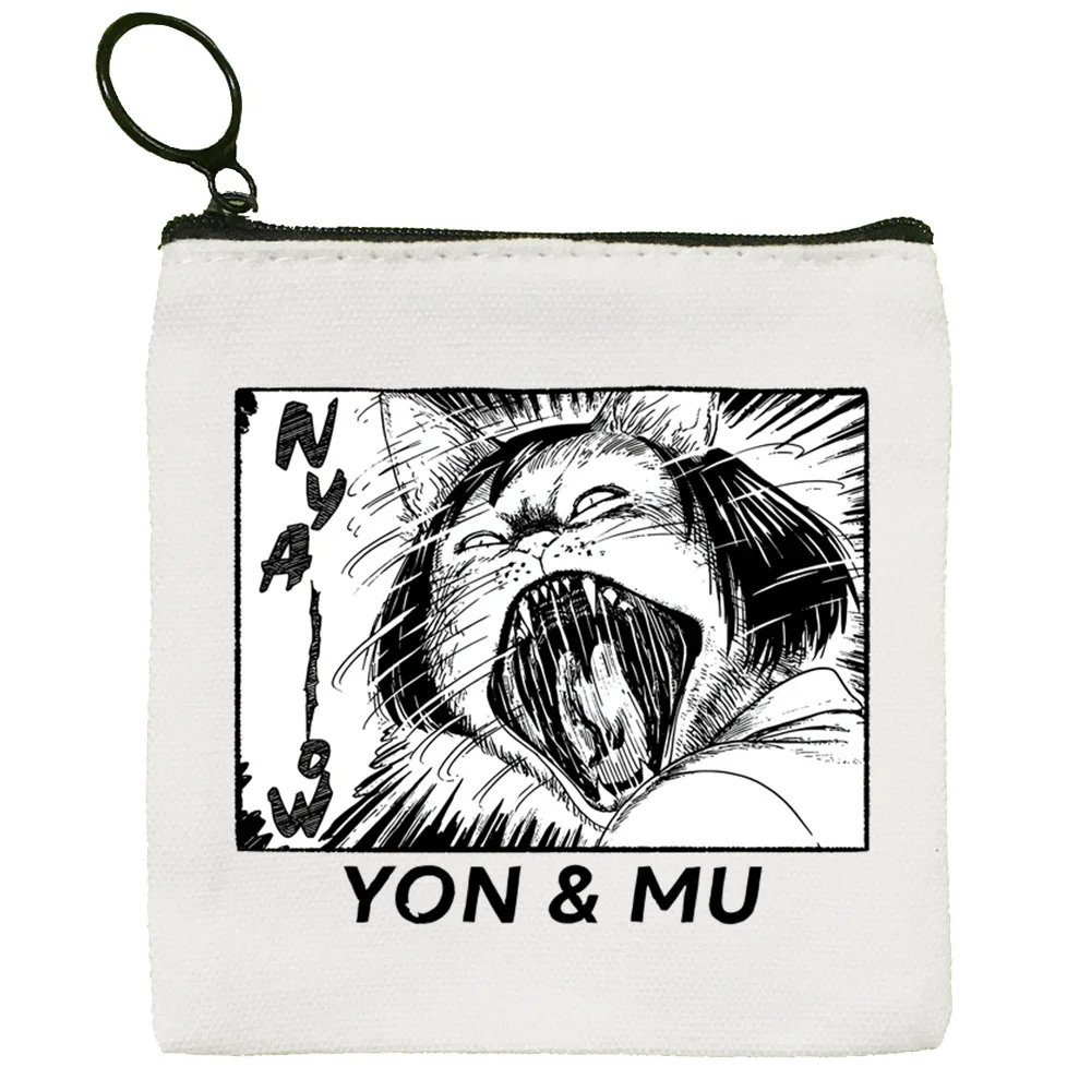 Junji Ito Cartoon Solid Color Canvas Tomie Horror Anime Coin Purse Small Zipper Terror Japanese Manga Key Bag Hand Gift Bag