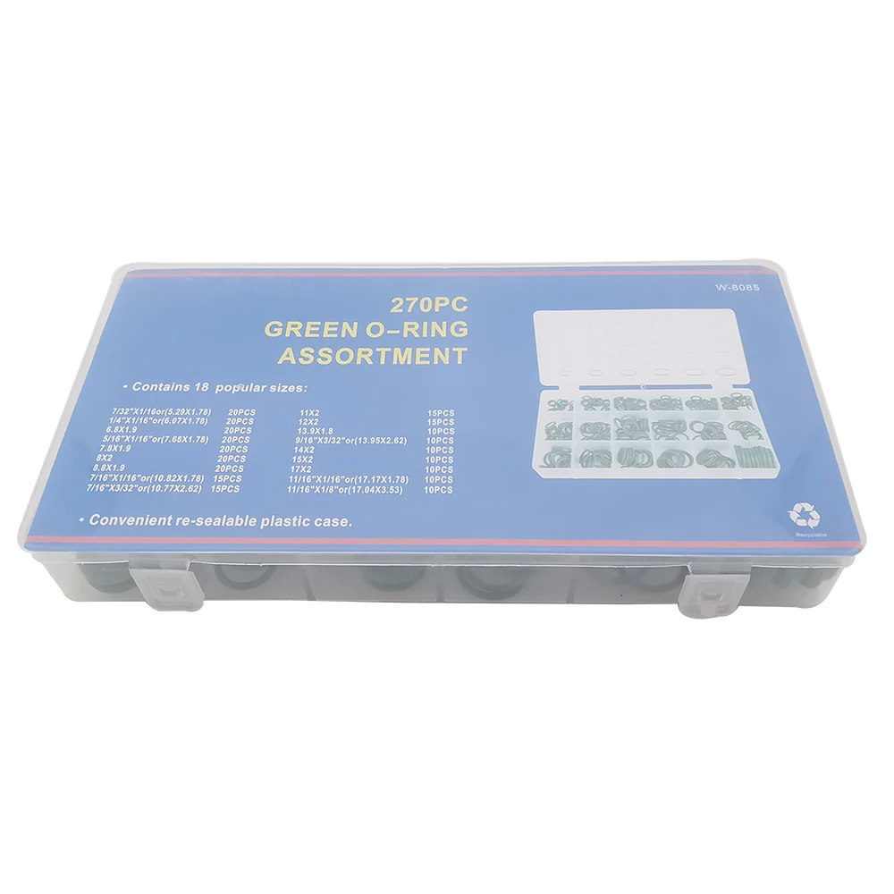 270 шт. резиновое уплотнительное кольцо 18 размеров зеленые нитриловые