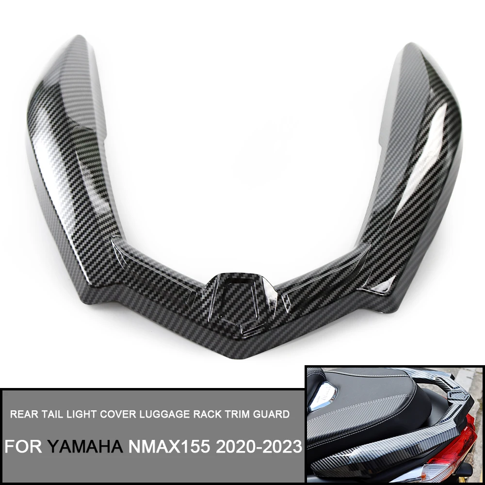 

Motorcycle Carbon Fiber Rear Tail Light Cover Luggage Rack Trim Guard for Yamaha NMAX155 NMAX 155 2020 2021 2022 2023 Accessorie