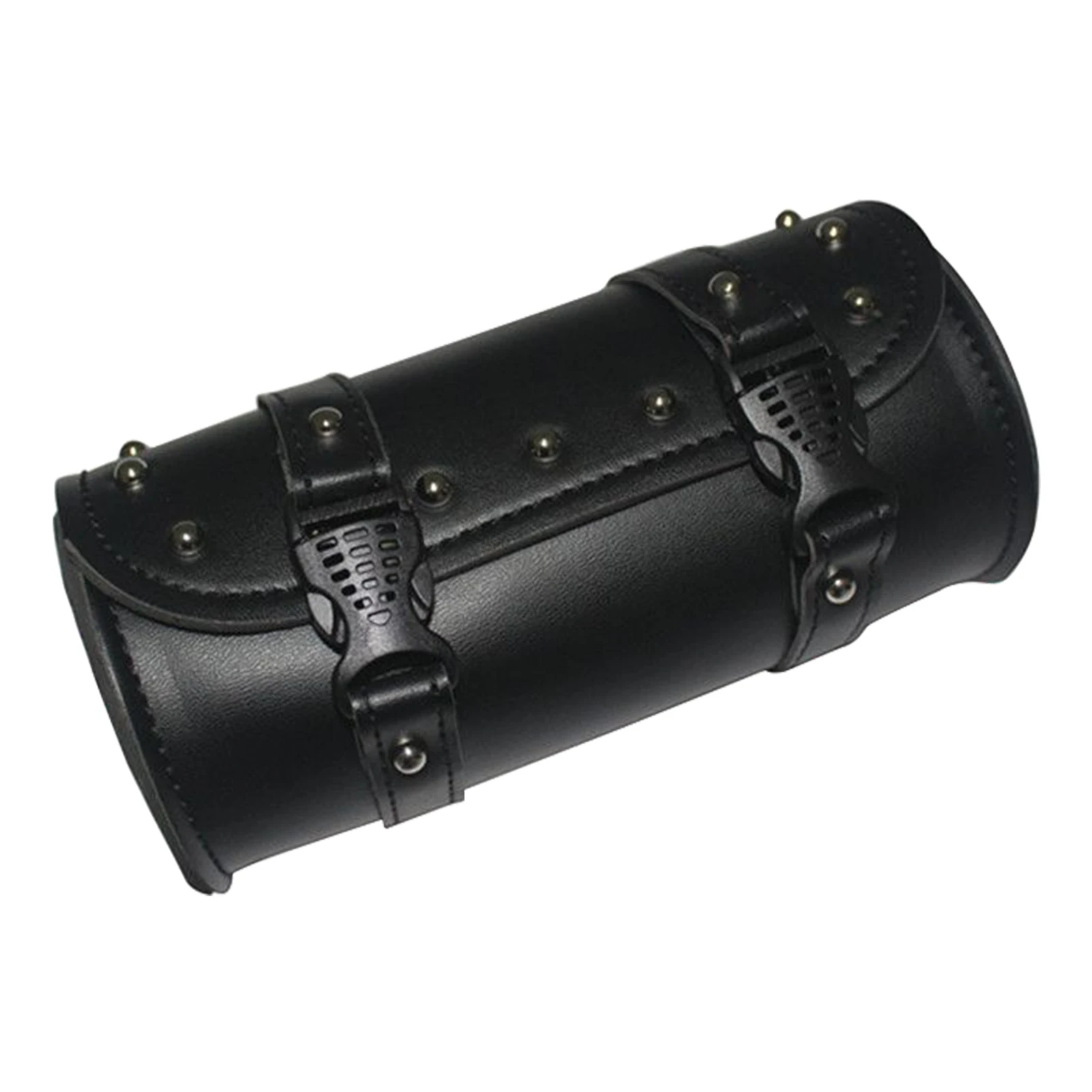 

PU Leather Universal Front Fork Tail Rack Adjustable Strap Storage Tool Racing Multifunction Pouch Motorcycle Handlebar Bag