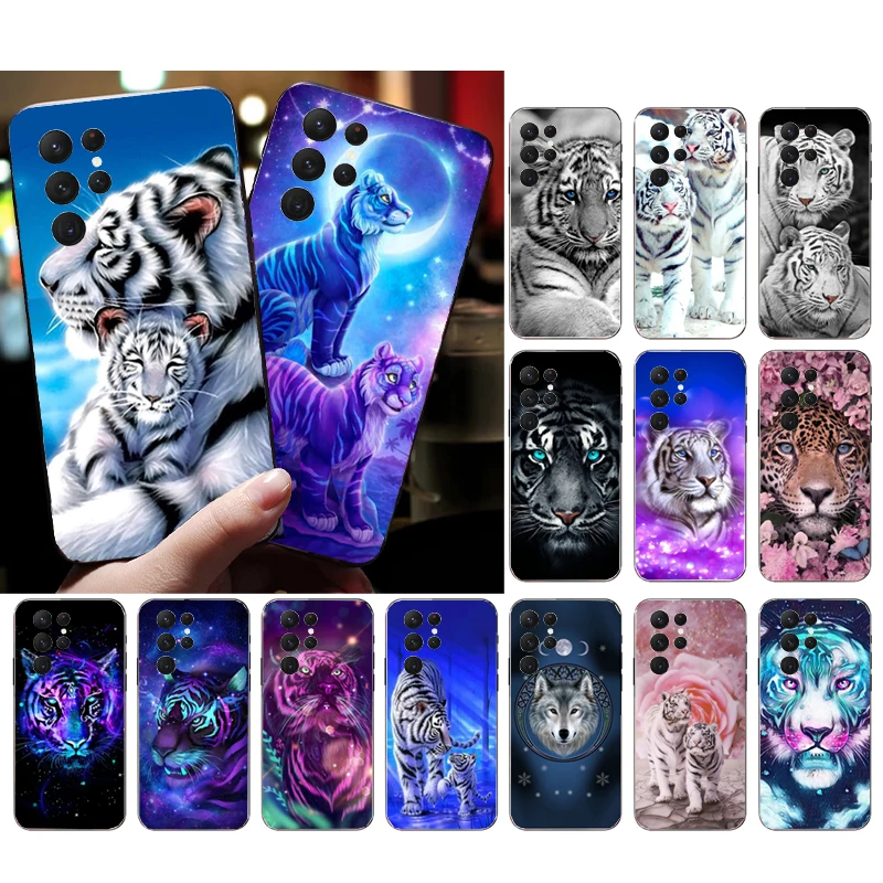 

Phone Case for Samsung Galaxy S23 S22 S21 S20 Ultra S20 S22 S21 S10E S20FE Note 10Plus 20 Ultra Cool Tiger Art Case
