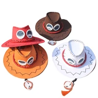anime 56 58cm portgas d ace hat cosplay for men women children pirates cap hats adult unisex cap costume accessories