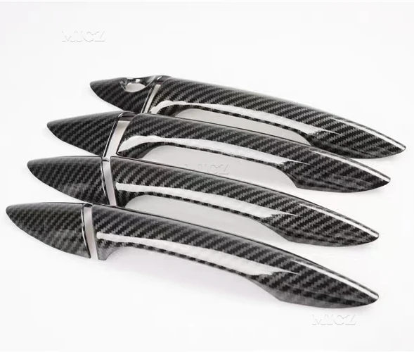 Хромированная накладка на дверную ручку автомобиля из углеродного волокна для Kia