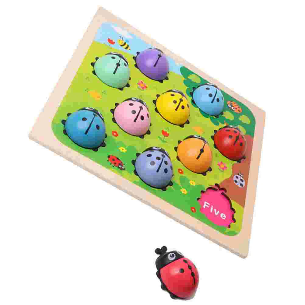 

1 Set Kids Color Matching Wooden Beetle Children Number Cognitive