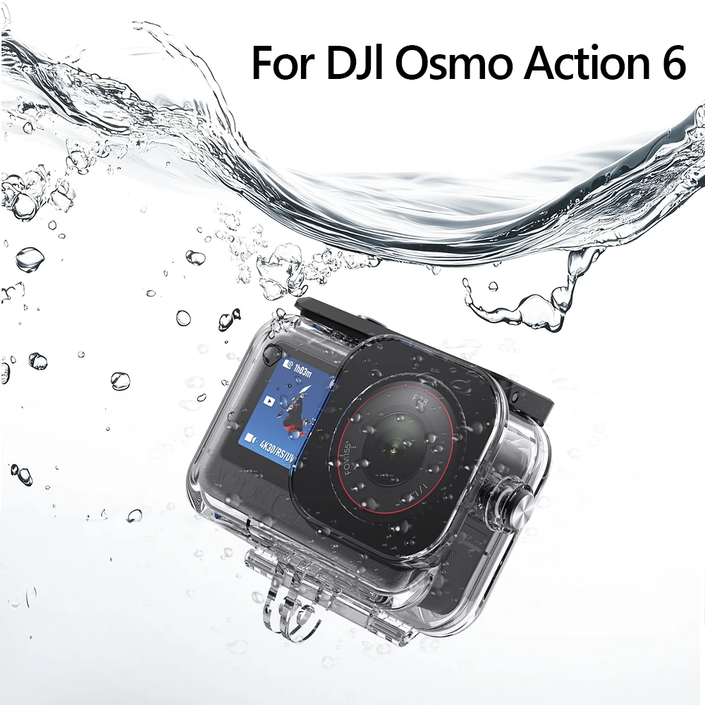 Фото TELESIN 60 м водонепроницаемый чехол для DJI OSMO Action 6, чехол для подводного дайвинга, высокопрочный защитный чехол для камеры с защитой от падения №1