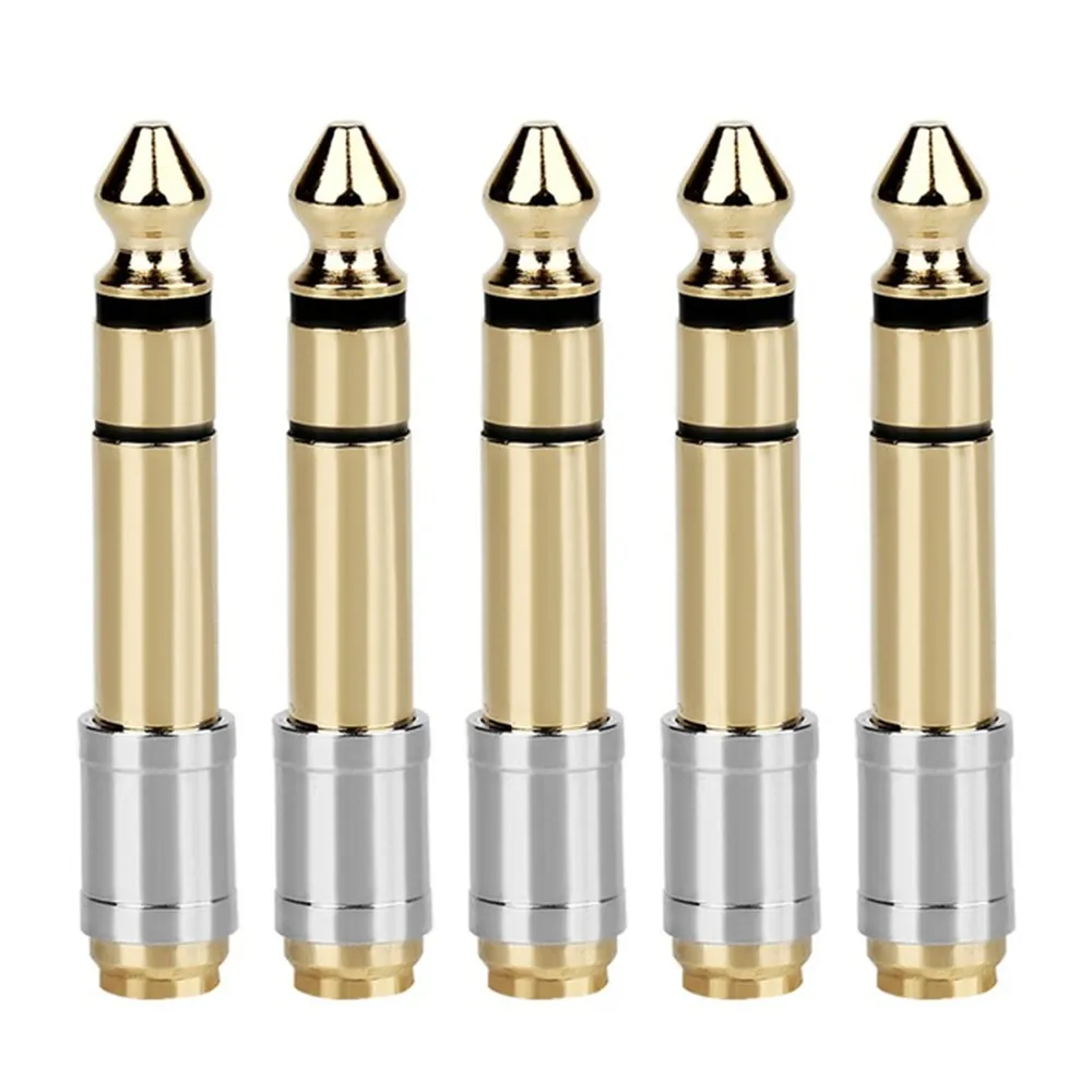 

Audiophile 6.35mm 1/4" Male To 3.5mm 1/8" Female Jack Stereo Audio Converter Gold Plated Headphone Plug Audio Adapter Microphone