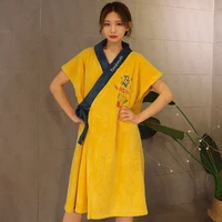 wearable microfiber kimono bathrobe woman shower soft bath towel for adult for home textiles bath and sauna towels gown dressing
