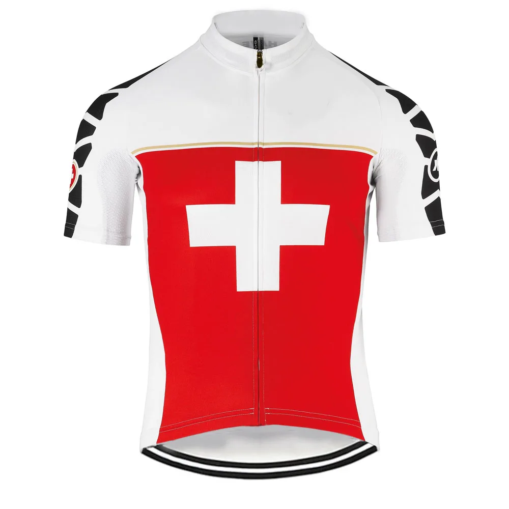 2021 Switzerland Cycling Jersey Short Sleeve Swiss National Team Cycling Clothing Road Bike Shirts Mountain Bicycle MTB Maillot