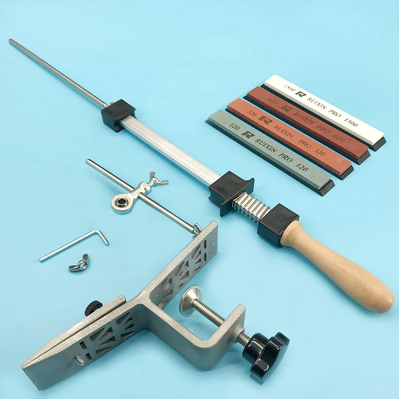 RUIXIN Professional Kitchen Knife Sharpener Whetstone Updated Multifunction Fixed Angle Sharpening System Apex Edge Honing Tools