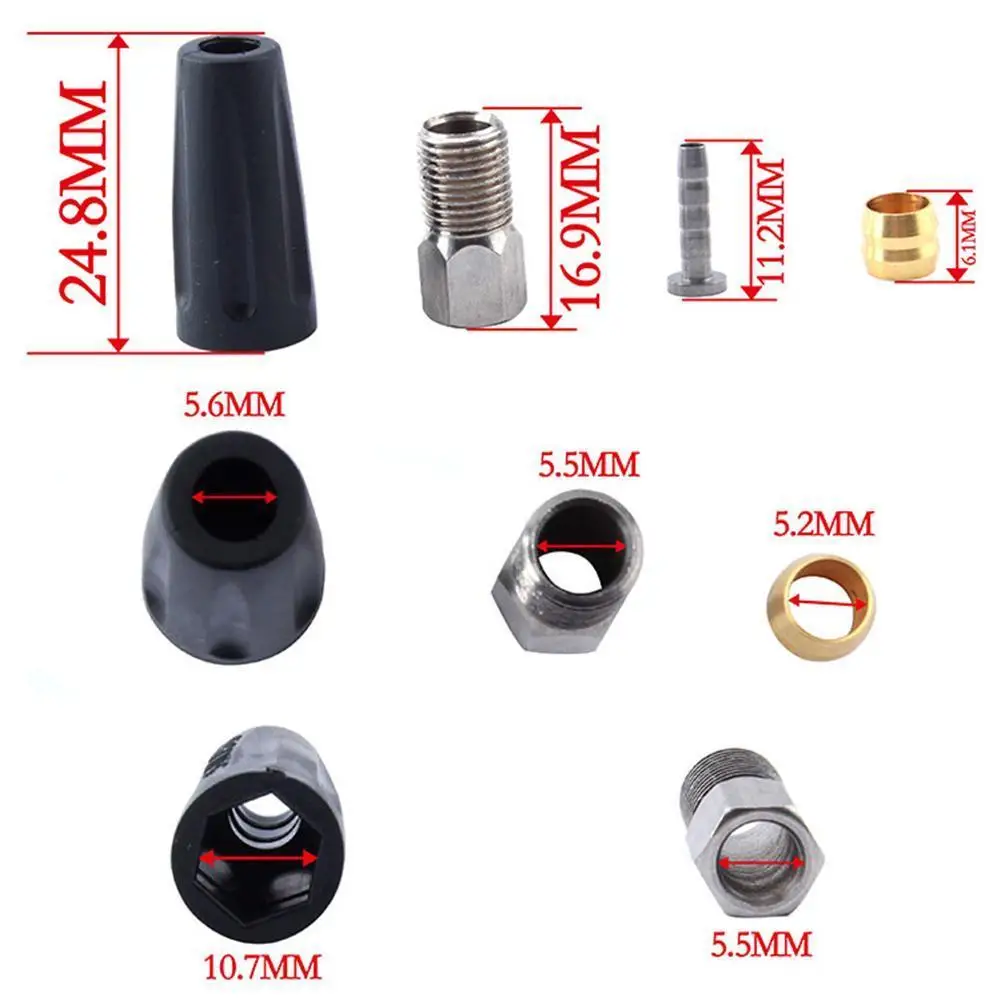 16 шт./компл. MTB велосипедный тормозной шланг масляные иглы прессовые кольца винты