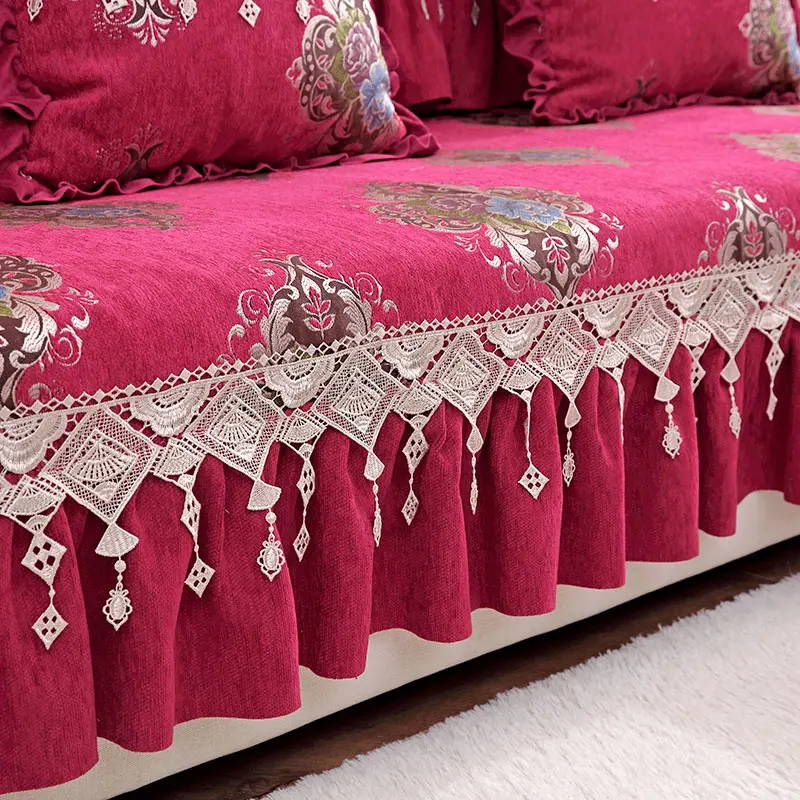 

Four Seasons Chenille Jacquard Sofa Cover Anti-slip Sofa Towel Luxury Sectional Sofa Covers for Living Room