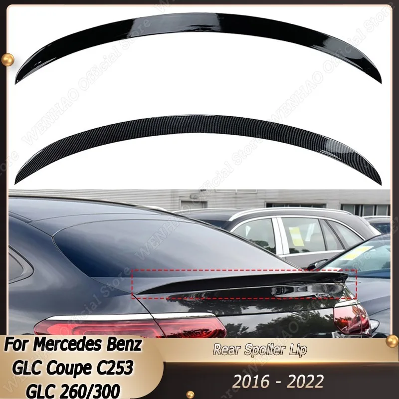 Задний спойлер багажника для Mercedes Benz GLC Coupe C253 260/300 2016-2022 AMG губа углеродный вид ABS