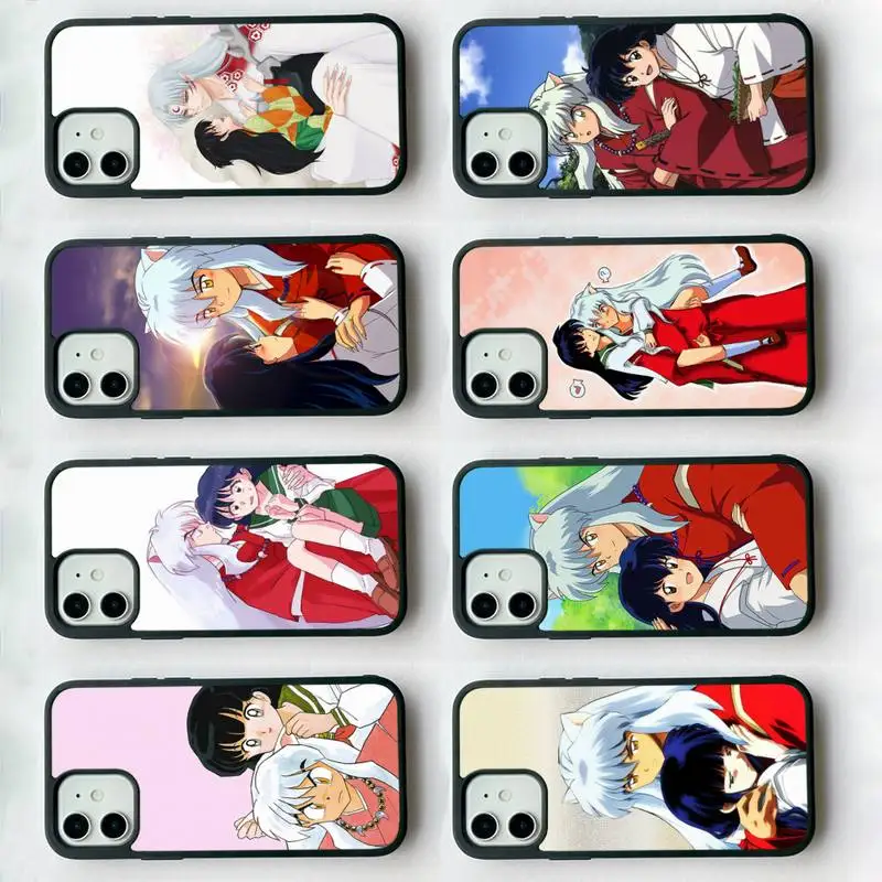 

MaiYaCa Inuyasha Phone Case Silicone PC+TPU Case for iPhone 11 12 13 Pro Max 8 7 6 Plus X SE XR Hard Fundas