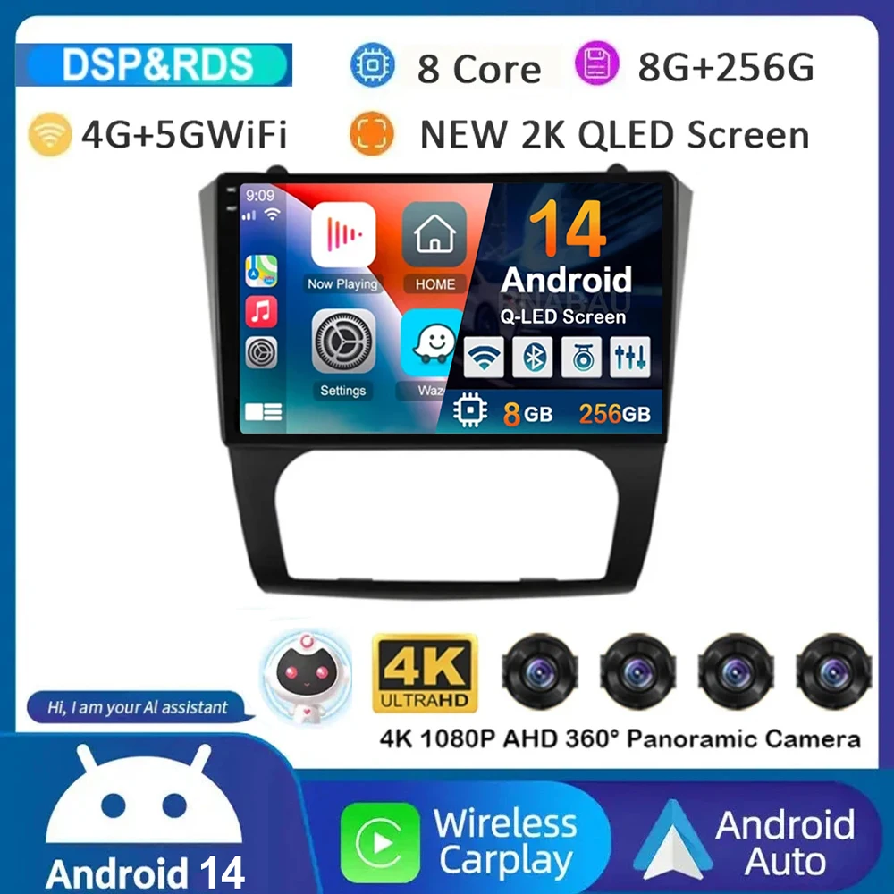 Android 14 Carplay + автоматический WIFI 4G BT автомобильный радиоприемник стерео для Nissan Altima