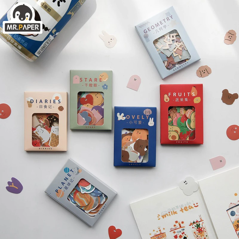 

100 Pcs/lot Kawaii Animal Mini Coated Paper Stickers Hand Account Deco Bag Minimalist Toys Write Down Points Luggage Artsy Style