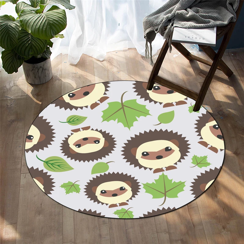 

Cartoon Printing Round Carpet for Living Room Mat for Children Floor Circle Rug Yoga Mat Bedroom Esports Chair Mat Dropshipping