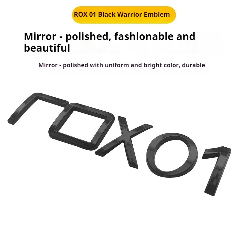 Фото Для ROX 01 Black Warrior Edition: Эмблема с надписью Black Rox, значок на дверь багажника, декоративная накладка Blackout, аксессуары для внешней отделки №5