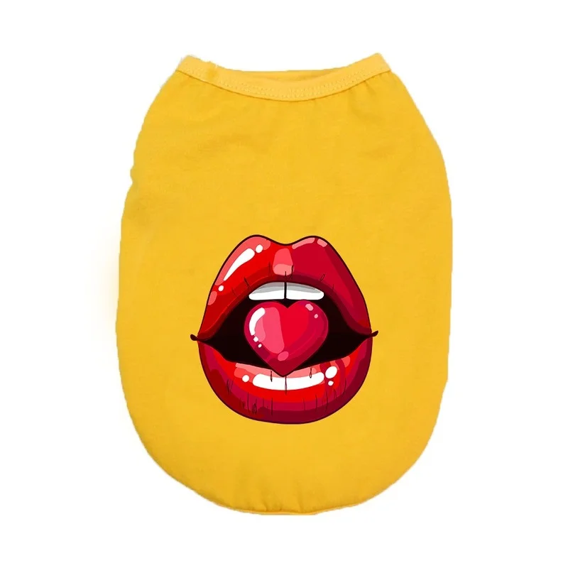 Дизайнерская одежда для собак на весну и лето тонкий модный жилет футболка