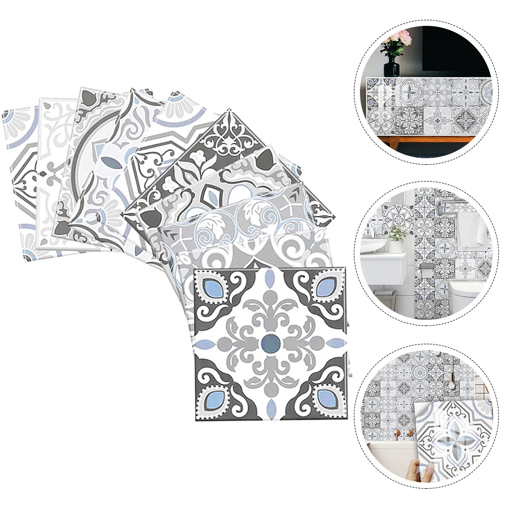 

Tile Stickers Peelstick Decals Tiles Removable Adhesive Kitchenflooring Bathroom Self Floor Square Backsplash Kitchens Talavera