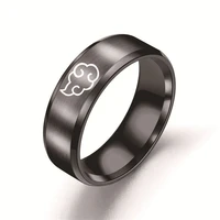 anime stainless steel cloud rings japanese style animation cosplay ring jewelry titanium steel mens rings