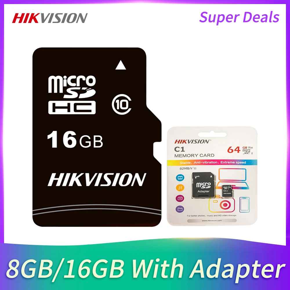 

Карта памяти Micro SD HIKVISION, бесплатная доставка, карта памяти 8 ГБ/16 ГБ/карта памяти SD TF для телефона