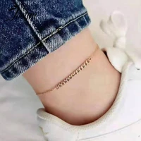 joolim jewelry wholesale no fade fashion simple naked chain anklet waterproof gold jewelry