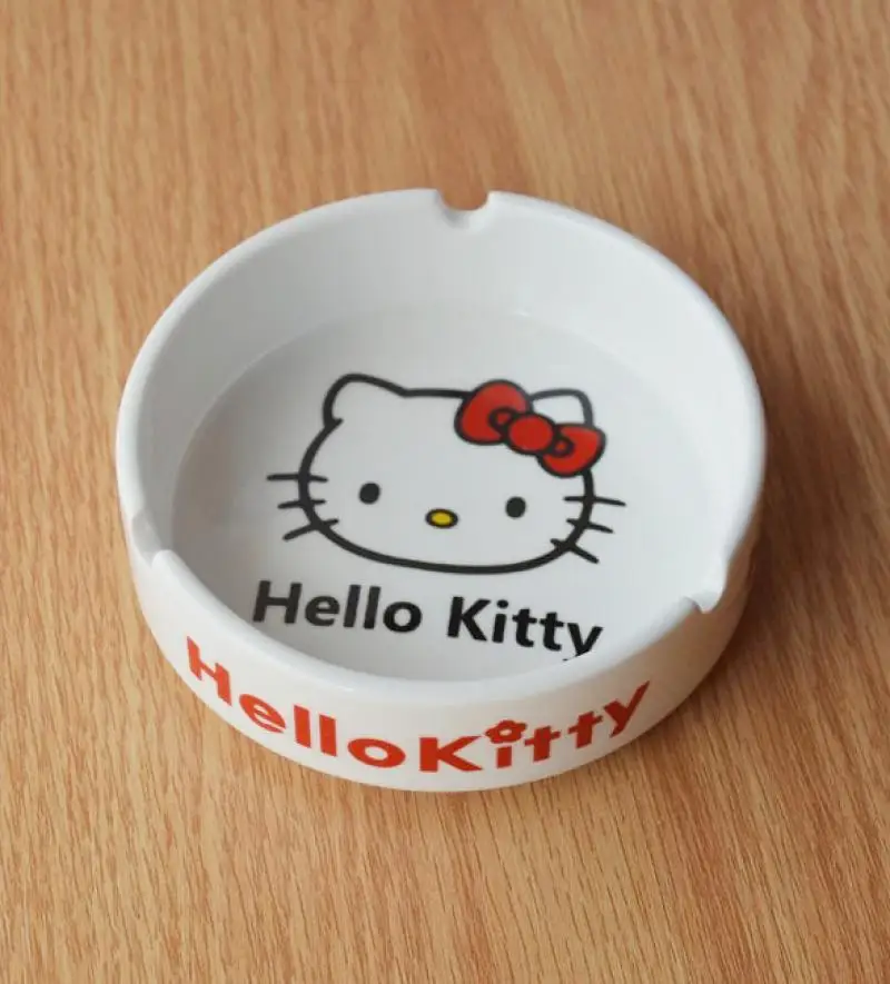 Sanrioed Hellokittys симпатичная керамическая пепельница домашняя простая декоративная в