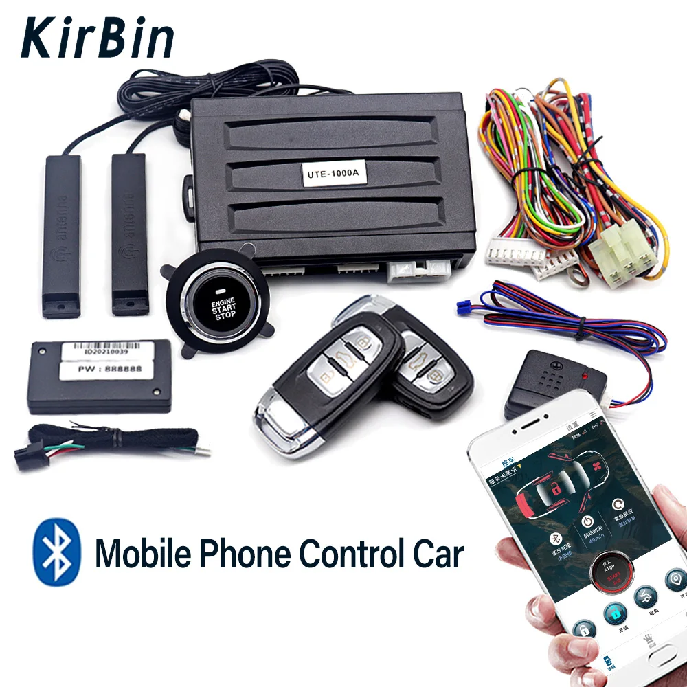

Universal Car Alarm AutoStart Keyless Entry System Remote Start Kit For Car Push One Button Start Stop System Car Accessories