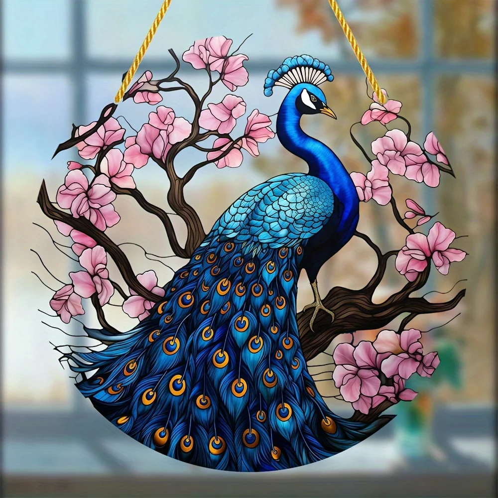 Красочный павлиний Ловец Солнца-комнатное/уличное висячее украшение для