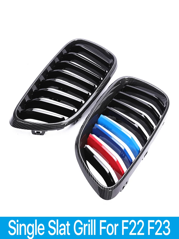 

Single Slat Facelift Grill Cover Kidney Front Bumper Grille For BMW 2 Series F22 F23 2014-2020 225i 218i 220i 218d Accessories