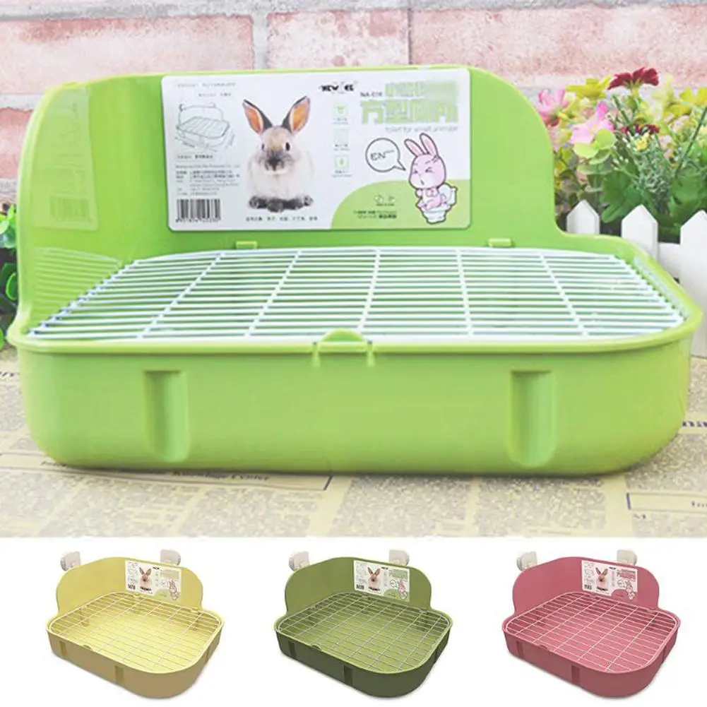 

Pet Small Toilet Potty Trainer Square Bed Pan Keep Cage Clean Hygiene Bedding Corner Litter Box for Animals Rabbit Toilet Box