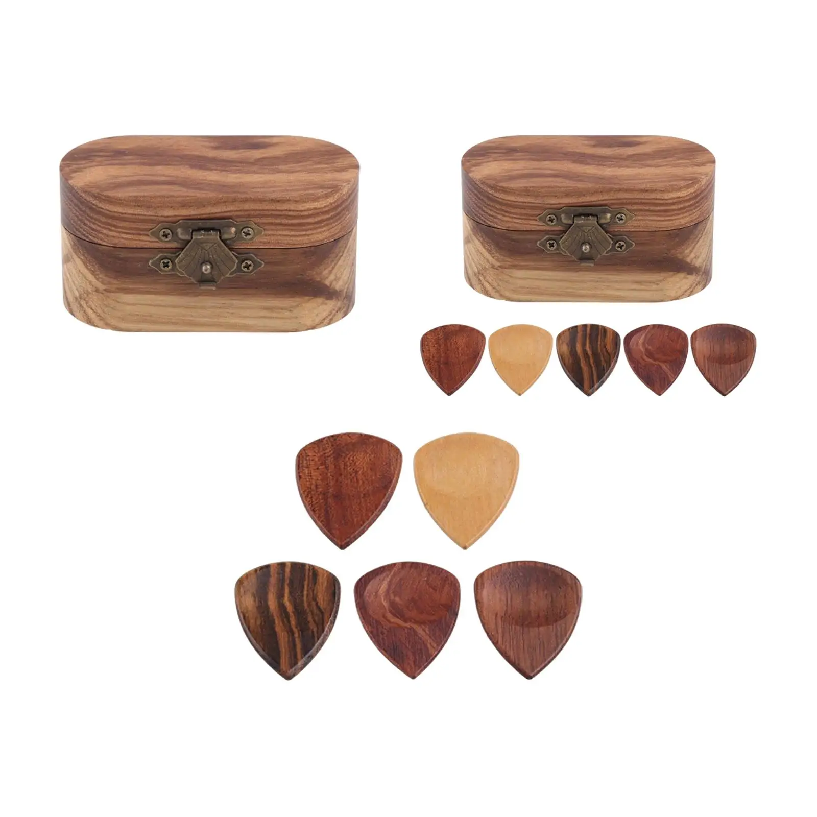 

Wooden Guitar cartridges Holder Organizer Handicraft Jewelry Box for Bass