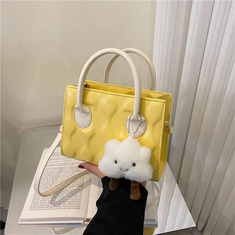 

2022 New Designer Handbags For Women Fashion Shoulder Bag Square Small Top Handle Bags Pu Leather Crossbody
