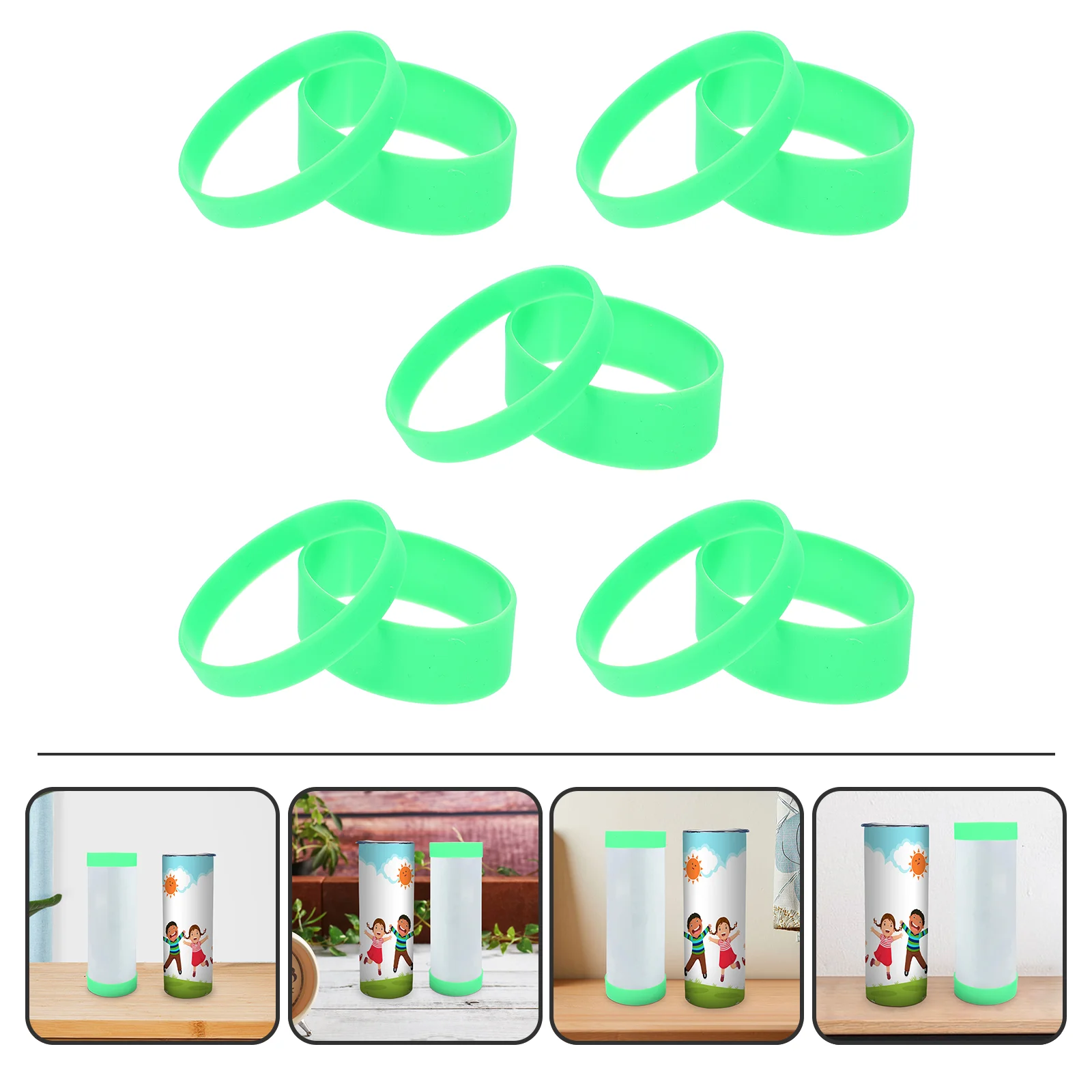 

10pcs Sublimation Silicone Tumbler Tapes Sublimation Bands Heat Resistant Tapes