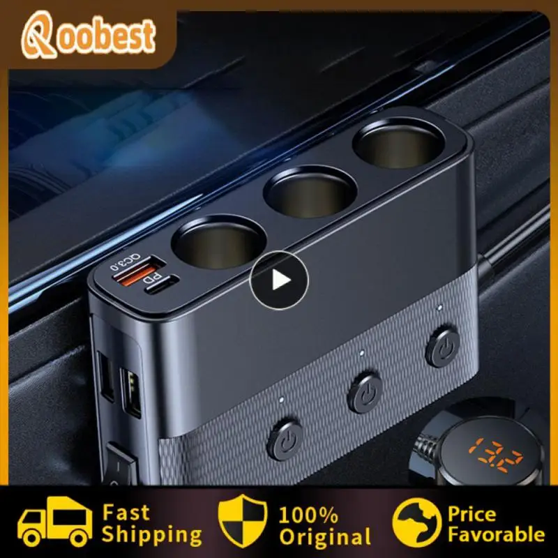 

Car Charger Conversion Plug Multifunctional C28 Car Charger Universal Durable Cigarette Lighter Car Interior Accessories