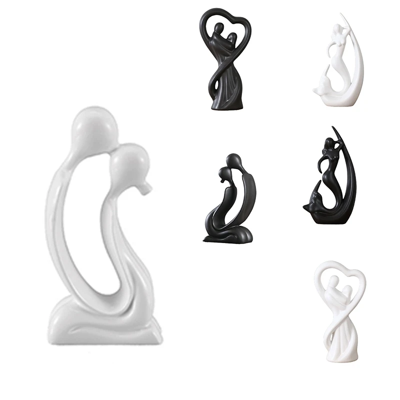 

Modern Feng Shui Couples Ceramic Figurines Living Room Ornaments Home Furnishing Decoration Crafts Wedding Gifts