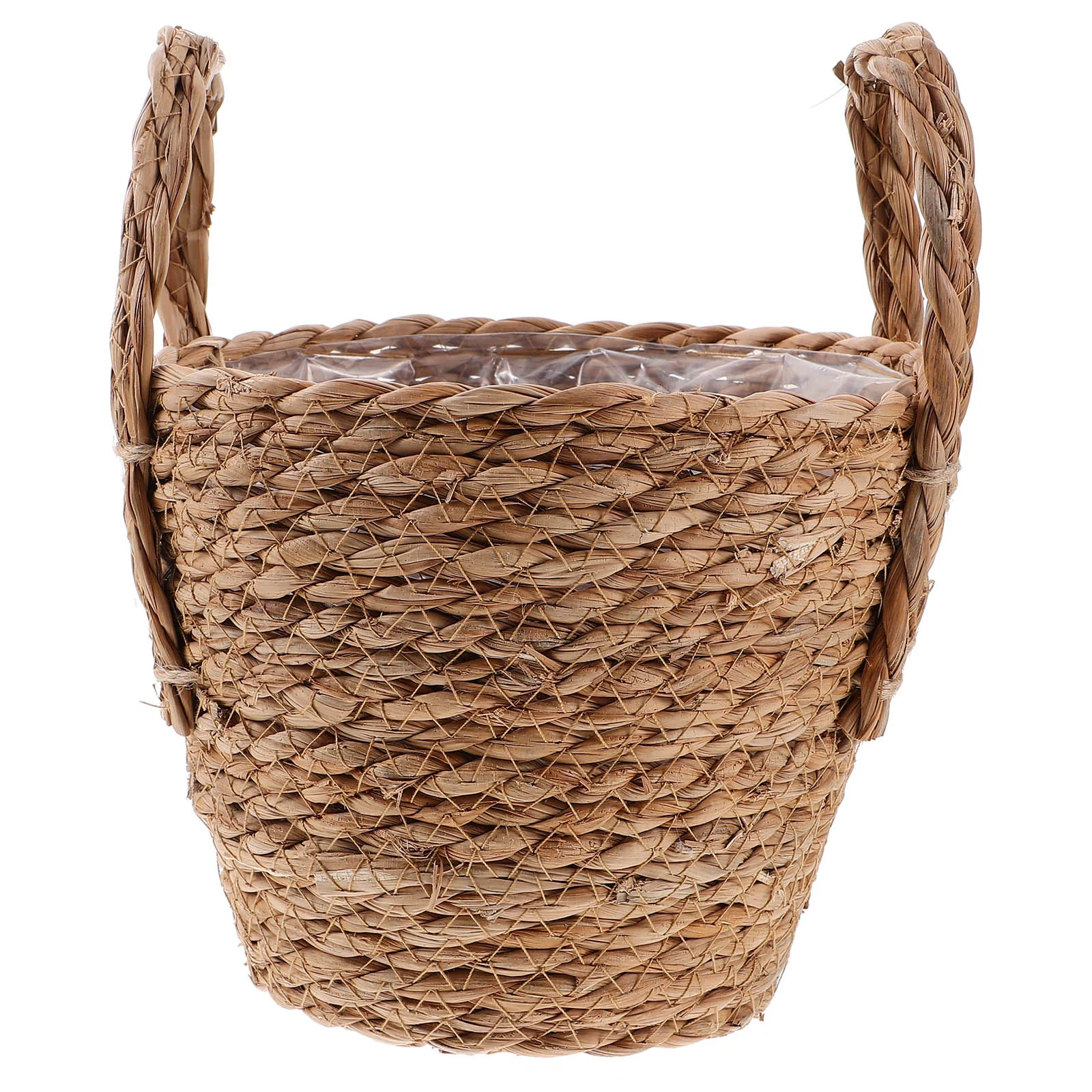 

Basket Wicker Woven Flowerpot Decorative Flower Pot Basket Flower Vase Containers Woven Storage Basket with Handle