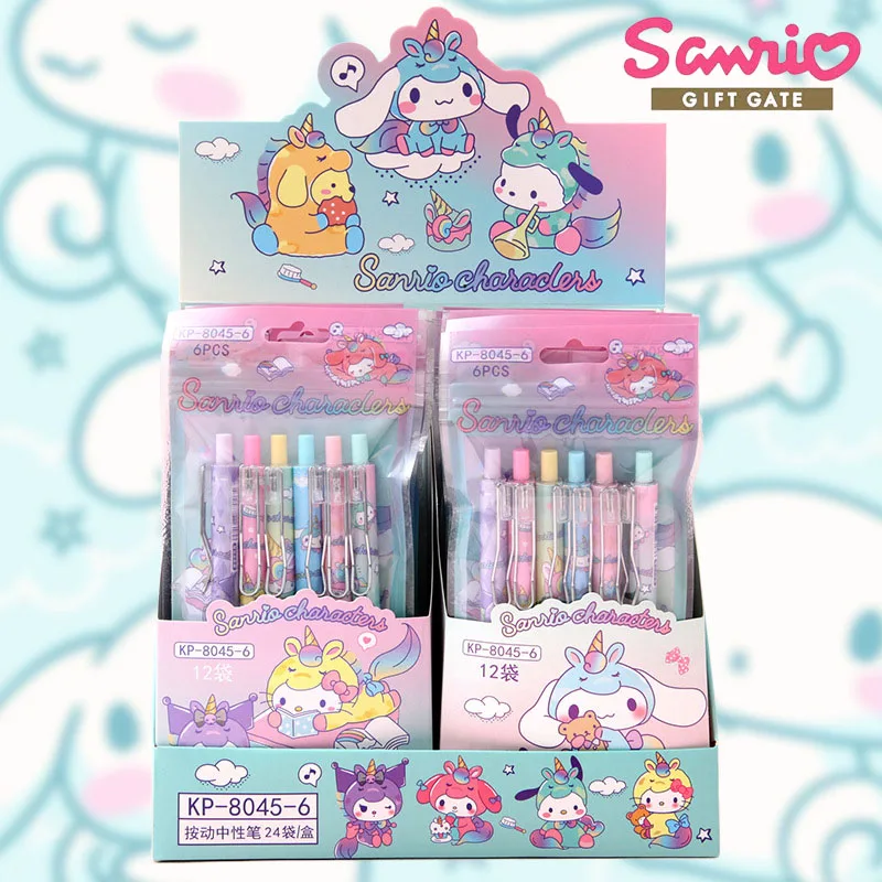 

12-144 шт. Sanrio кавайная шариковая ручка канцелярские принадлежности аниме My Melody Ins черная 0,5 мм детские школьные принадлежности Детские Подарки оптовая продажа