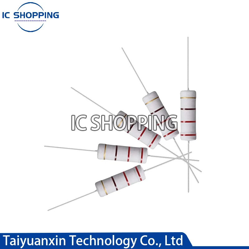 

10PCS 5W Carbon Film Resistors 5% Ring Power Resistor 0.1~10M 2 3.3 10R 22 36 47 68 100 220 330 470 1K 2.2K 10K 22K 4K7 100KOhm