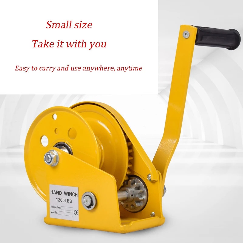 

1200LBS Self-locking hand winch Stainless steel Boat windlass truck auto manual lifting hoist