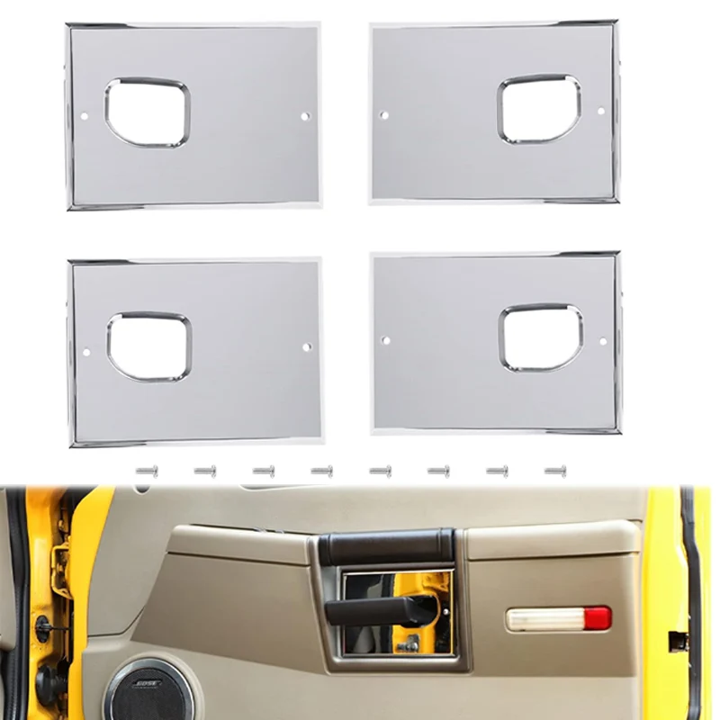 Гладкие хромированные дверные ручки для Hummer H2 накладка с защитой от царапин