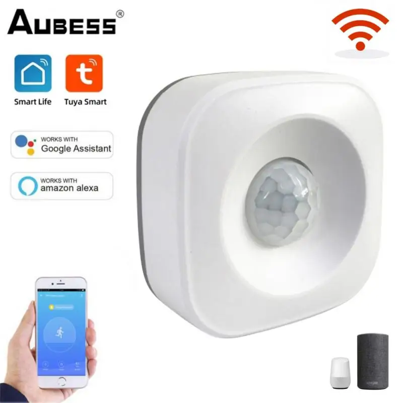 

Tuya WiFi PIR Motion Sensor Wireless Infrared Detector Security Burglar Alarm Sensor Smart Life Control Compatible With Alexa