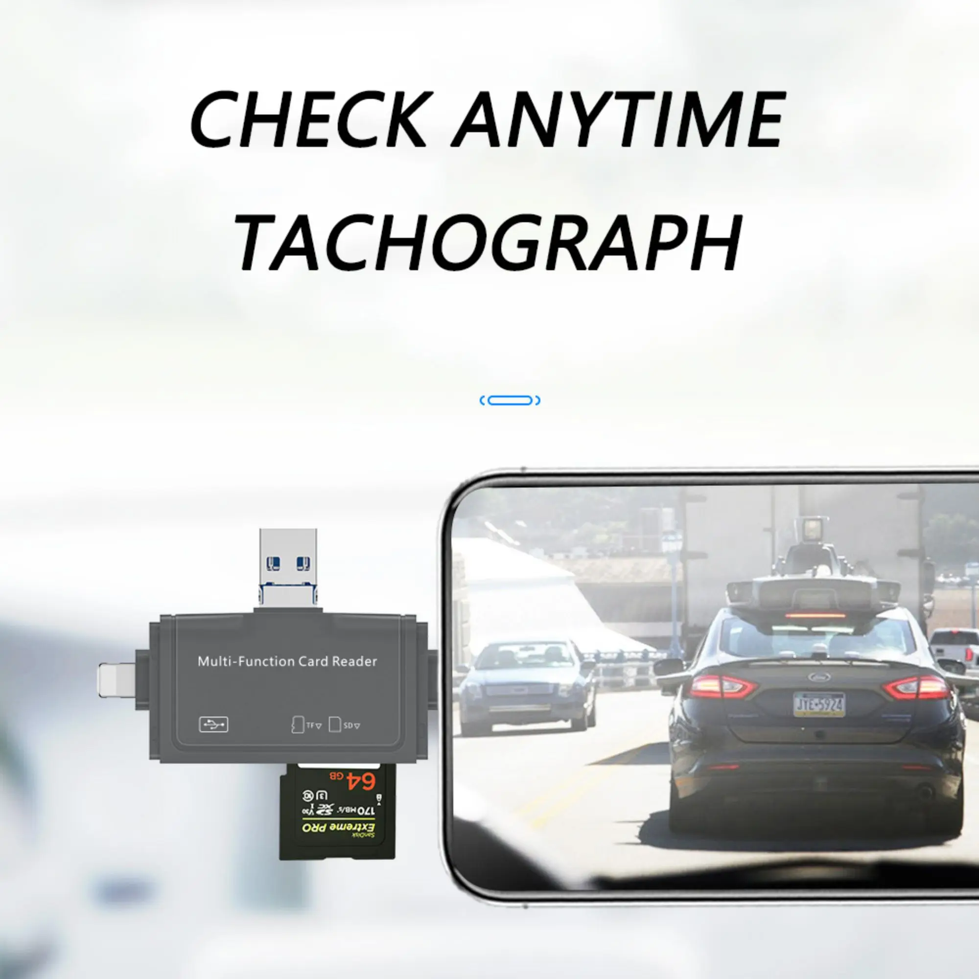 Устройство для чтения карт 7-в-1: подходит телефонов с разъемом Type-C и Android
