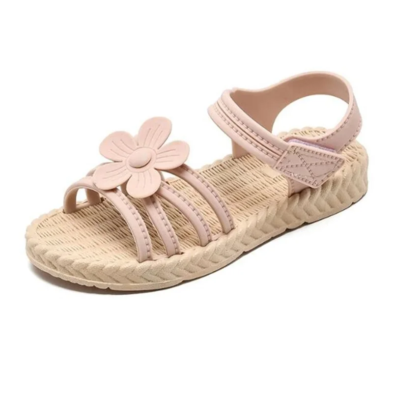 

Kruleepo Fashion Flower Girls Casual Sandals Shoes Children Kids Baby PVC Antiskid Breathable Quick-Dry Sandalias Slippers
